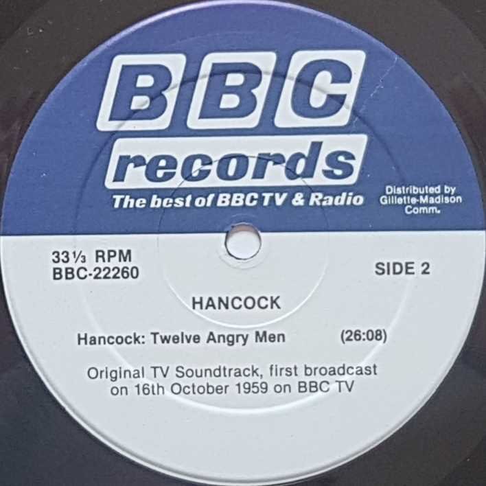 BBC - 22260 Hancock: The lift / Twelve angry men Ray Galton / Alan Simpson from the BBC records and Tapes library Label